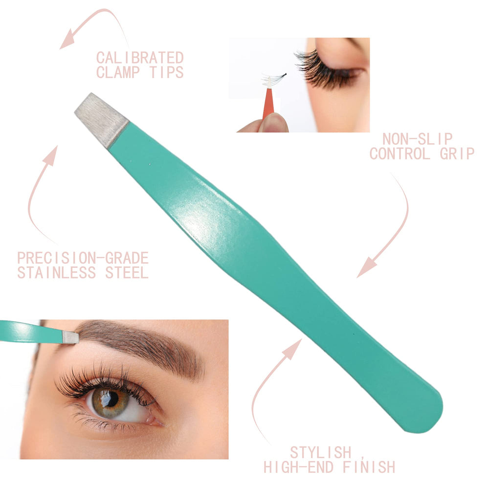 erised's bifrost mini eyebrow tweezers flat tip for skin-friendly even removal