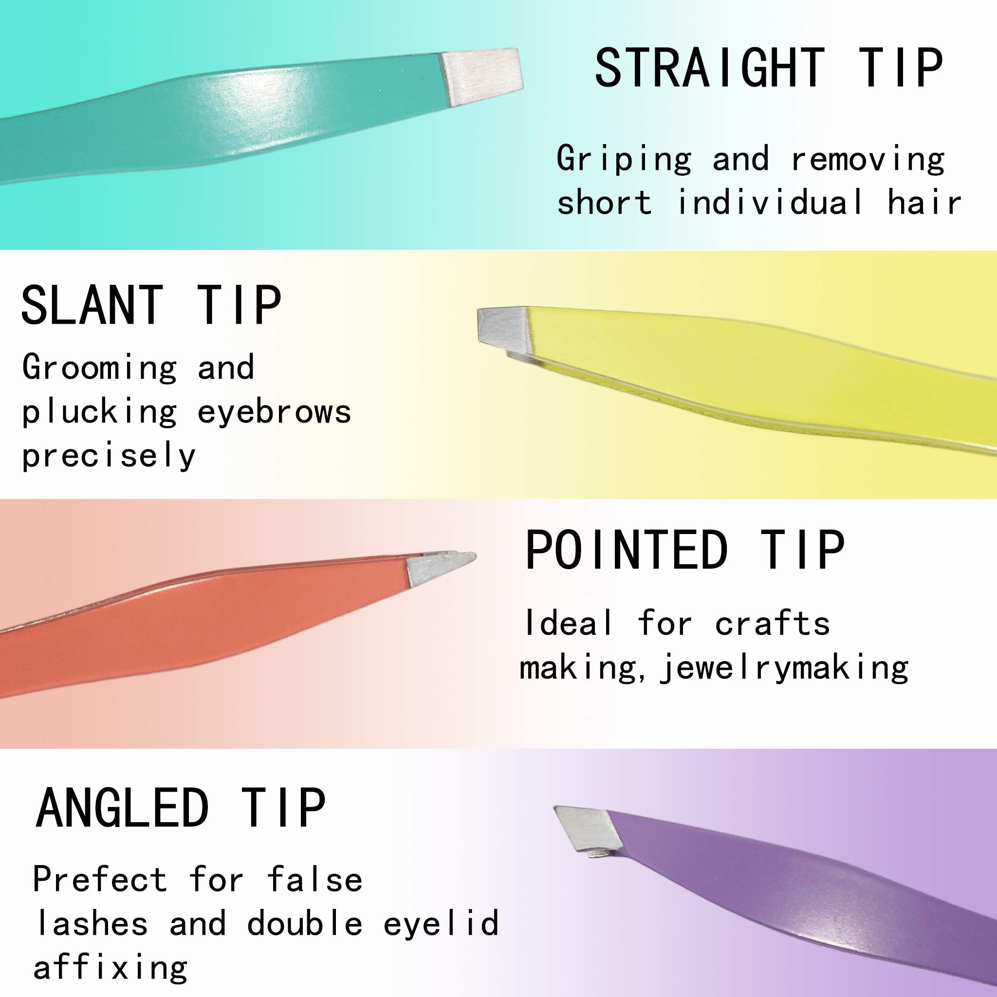 erised's bifrost mini eyebrow tweezers pointed tip for precise hair targeting