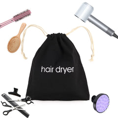 Embroidered hair dryer detail adds a luxurious touch for guests.