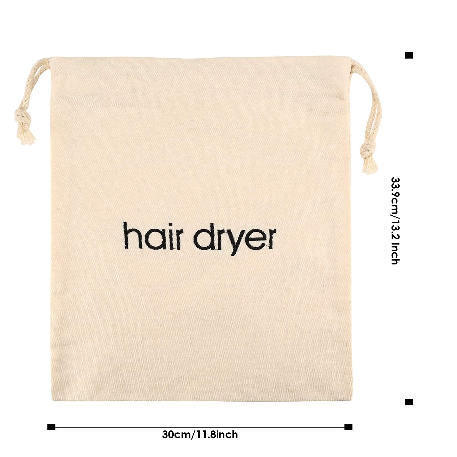 ERKXD guest bathroom bag stores a full-size dryer, reducing clutter.