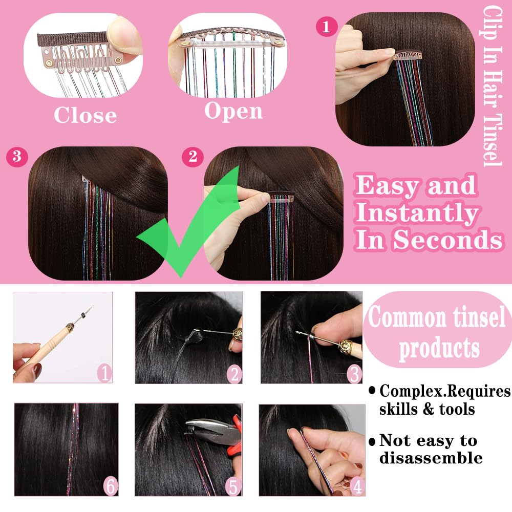 EROADE safe polyester tinsel fibers are skin-friendly and lightweight.