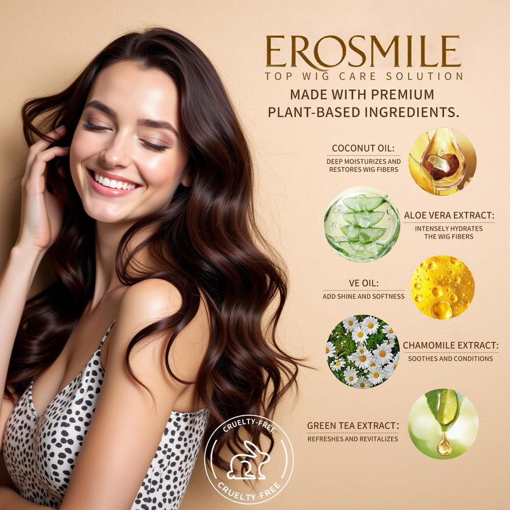 EROSMILE cuidado de peluca sintética y natural, suavidad asegurada