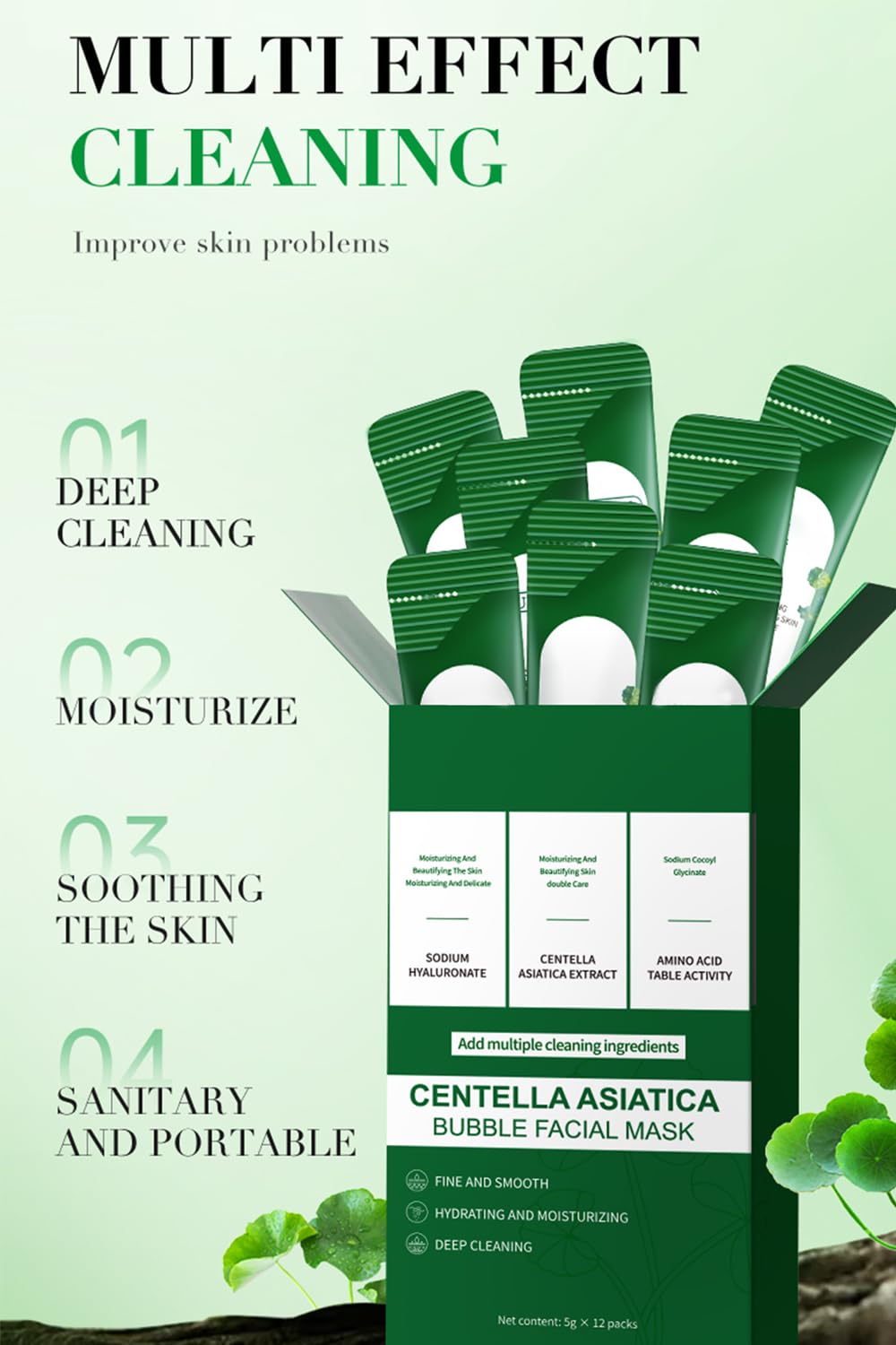 Espuma suave se forma al aplicar la mascarilla ERRECI para mejor aplicación