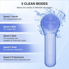 ERROWIN blue scrubber shows soft silicone contacts for deep cleansing