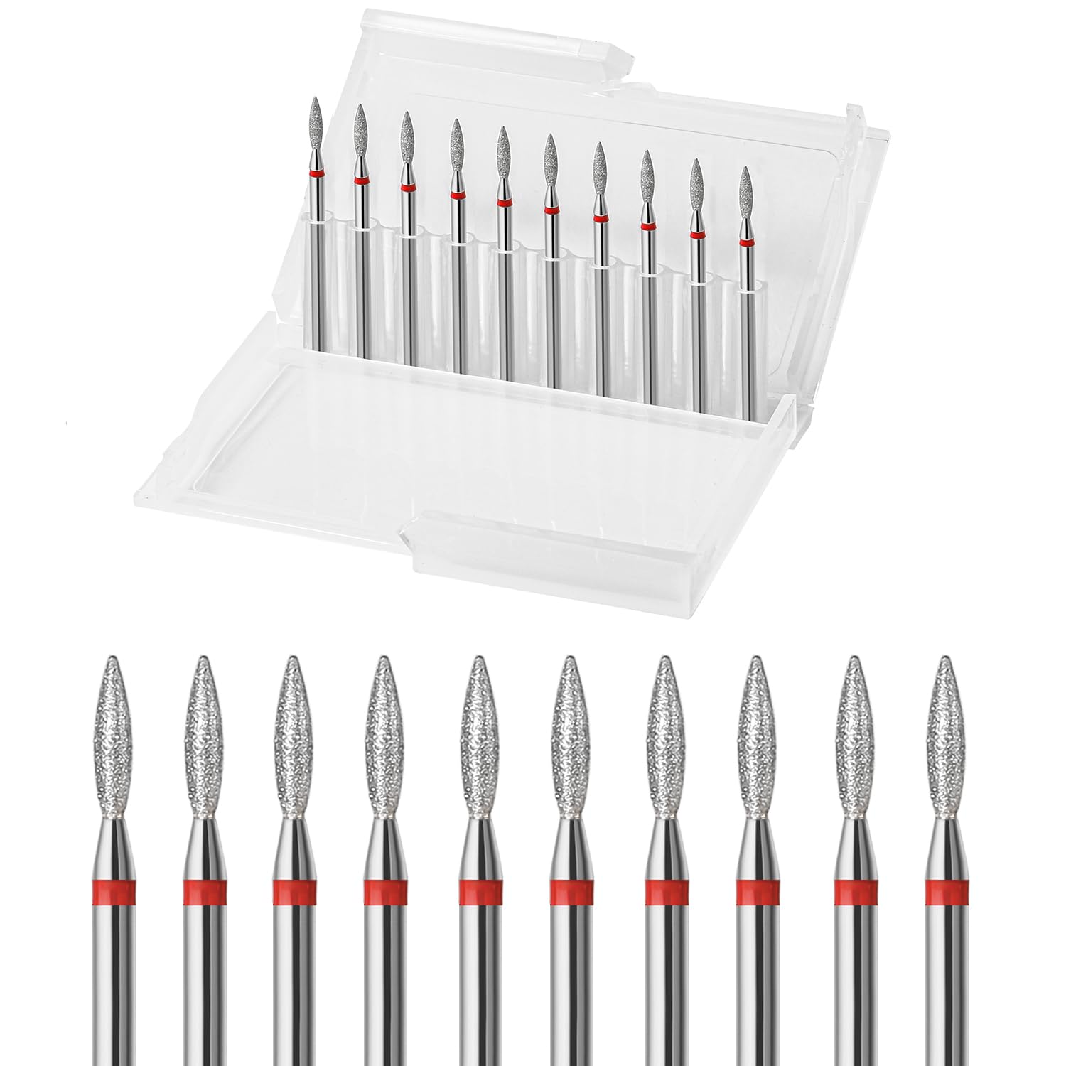 ERUIKA diamond flame cuticle bit for precise dead-skin removal around the nail