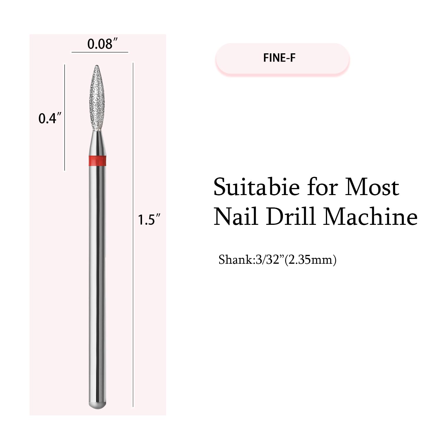 ERUIKA flame-cuticle bit for shaping natural and artificial nails
