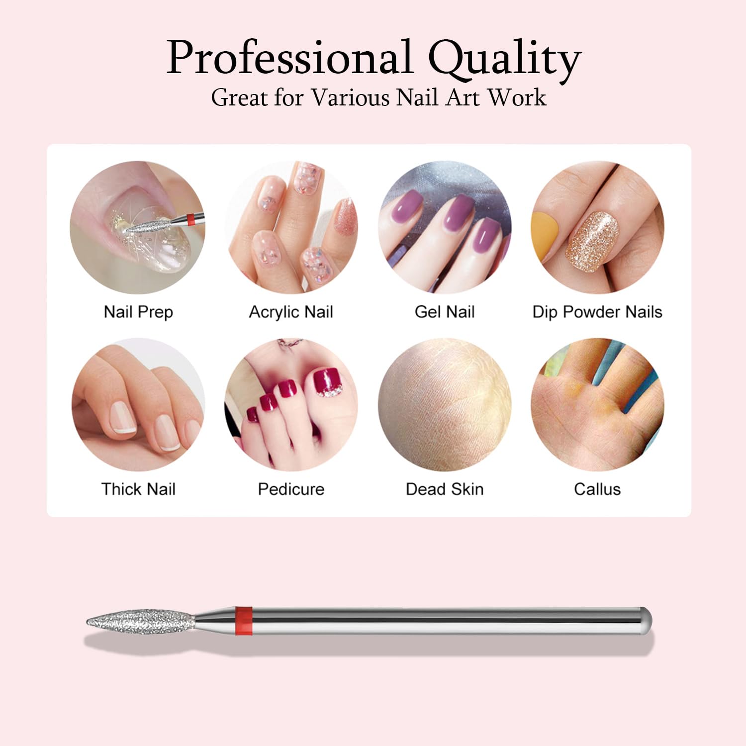 ERUIKA portable drill bit set supports easy storage and on-the-go manicures