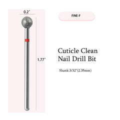 ERUIKA ball-cuticle-bit-3-32inch for targeted dead-skin removal around nails.