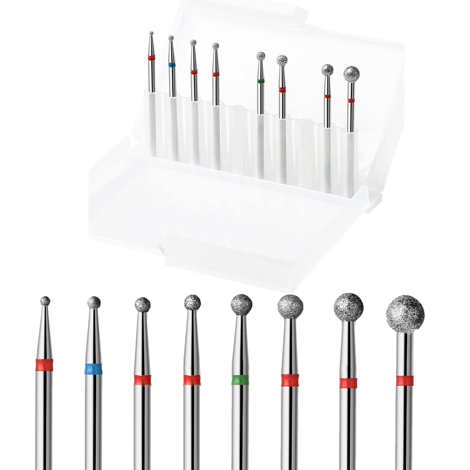 ERUIKA ball head nail drill bit 1.5mm diameter for precise cuticle cleanup