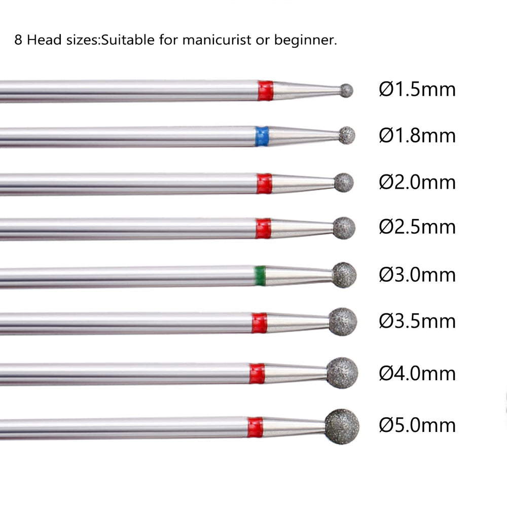 ERUIKA ball head nail drill bit 1.8mm diameter for shaping and polishing