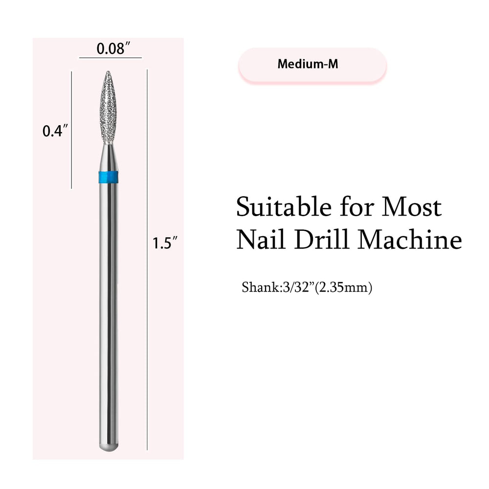 ERUIKA flame-shaped cuticle drill bit enhances nail shaping and cleanup
