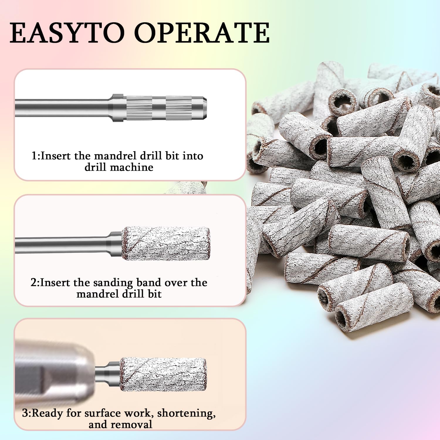 ERUIKA premium nail sanding bands suitable for home or professional use