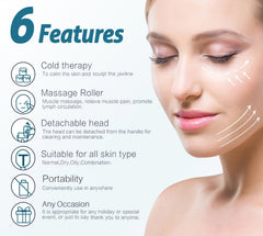 ESARORA Ice Roller used during mask care tightens pores and soothes skin.