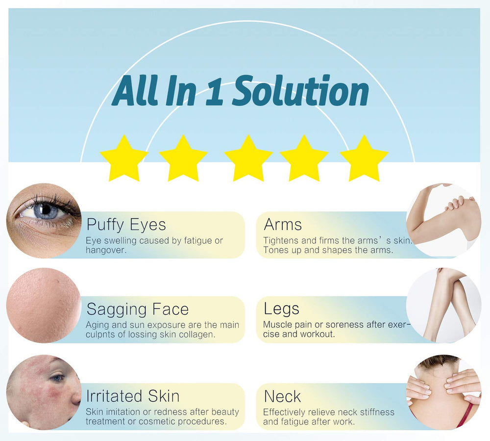 ESARORA Ice Roller on sun-exposed skin may ease redness and cool warmth.