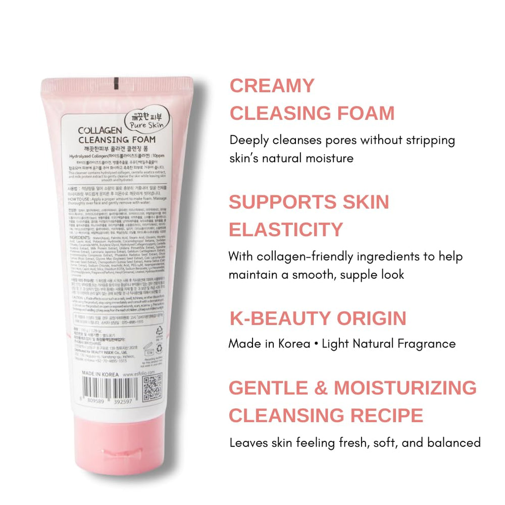 Esfolio Colagen Centella Asiática ingrediente suave para piel sensible.