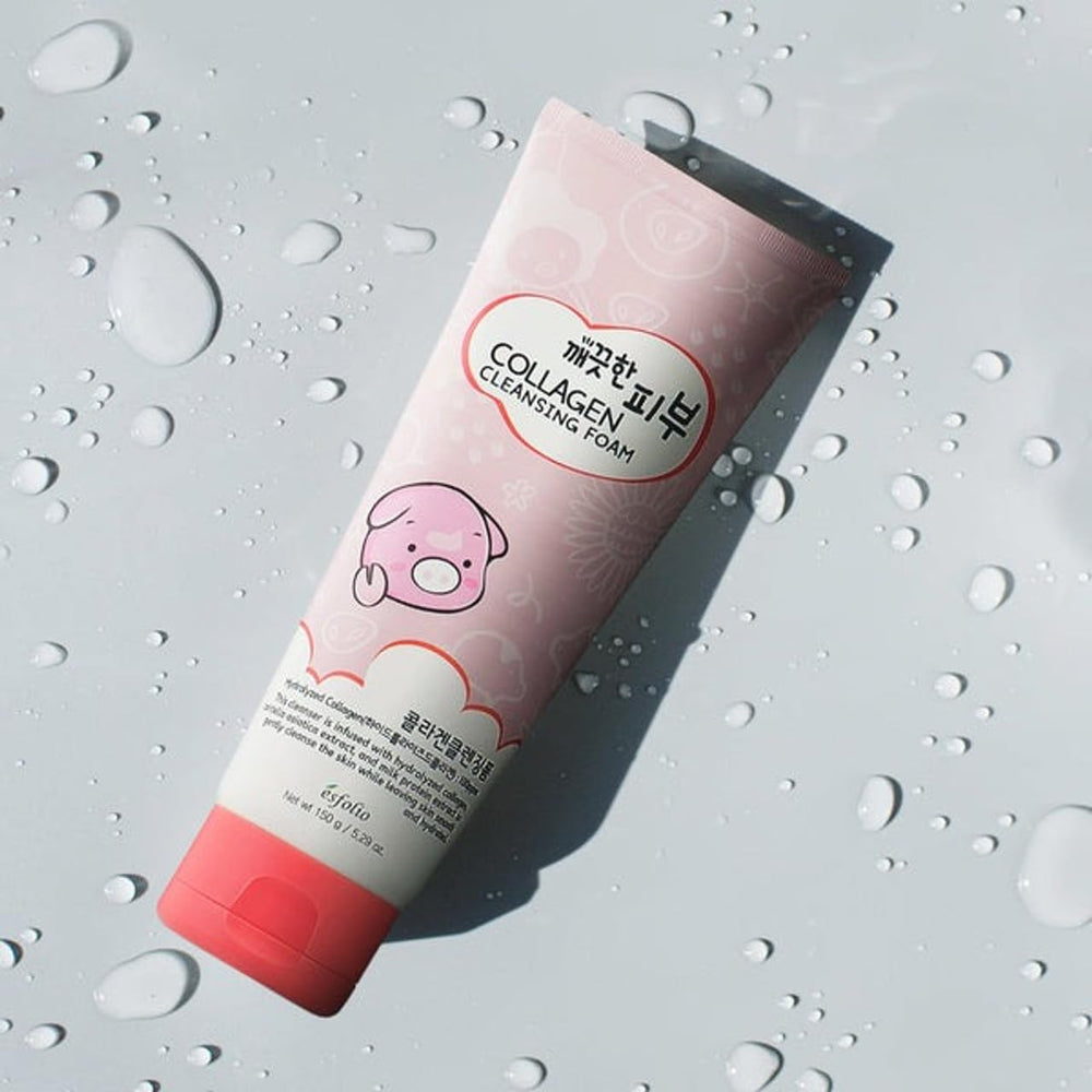 Esfolio Colagen Espuma suave para ritual de limpieza diario.