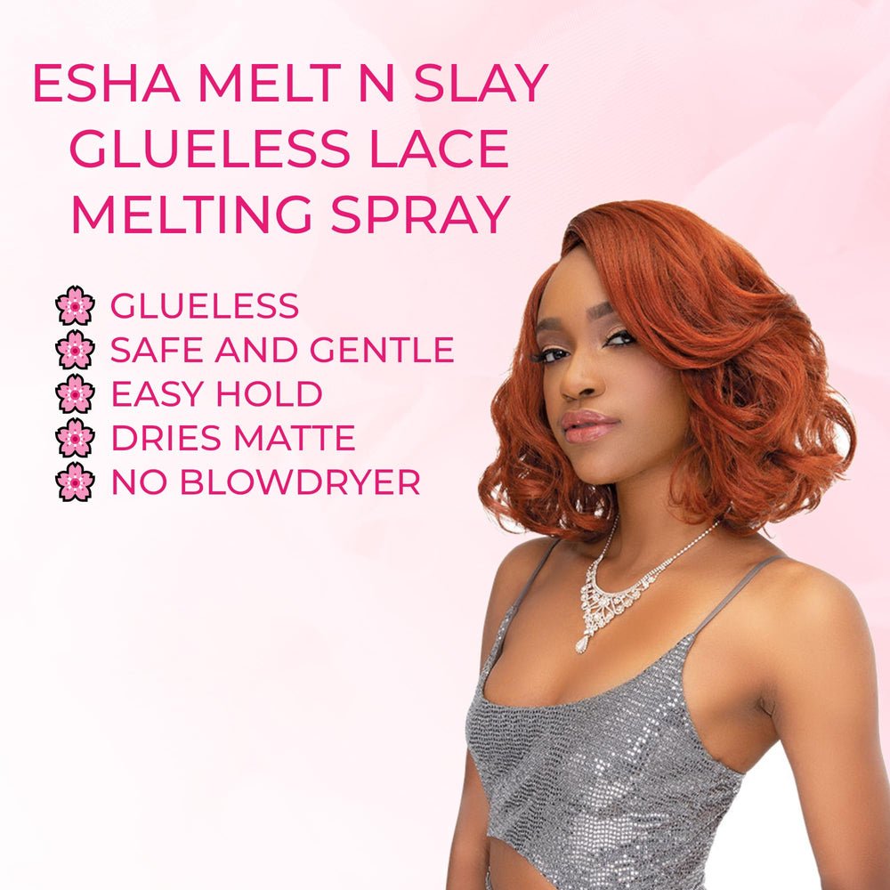 Aplicación concentrada de Esha Melt N Slay para control exacto y natural