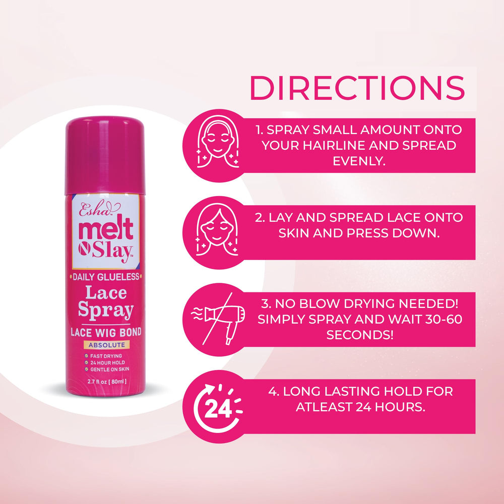 Ideal para pelucas y extensiones con Esha Melt N Slay Lace Spray
