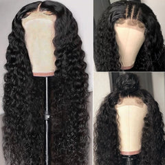 Close-up of ESIWONHAIR 4x4 lace closure showing a seamless blend.