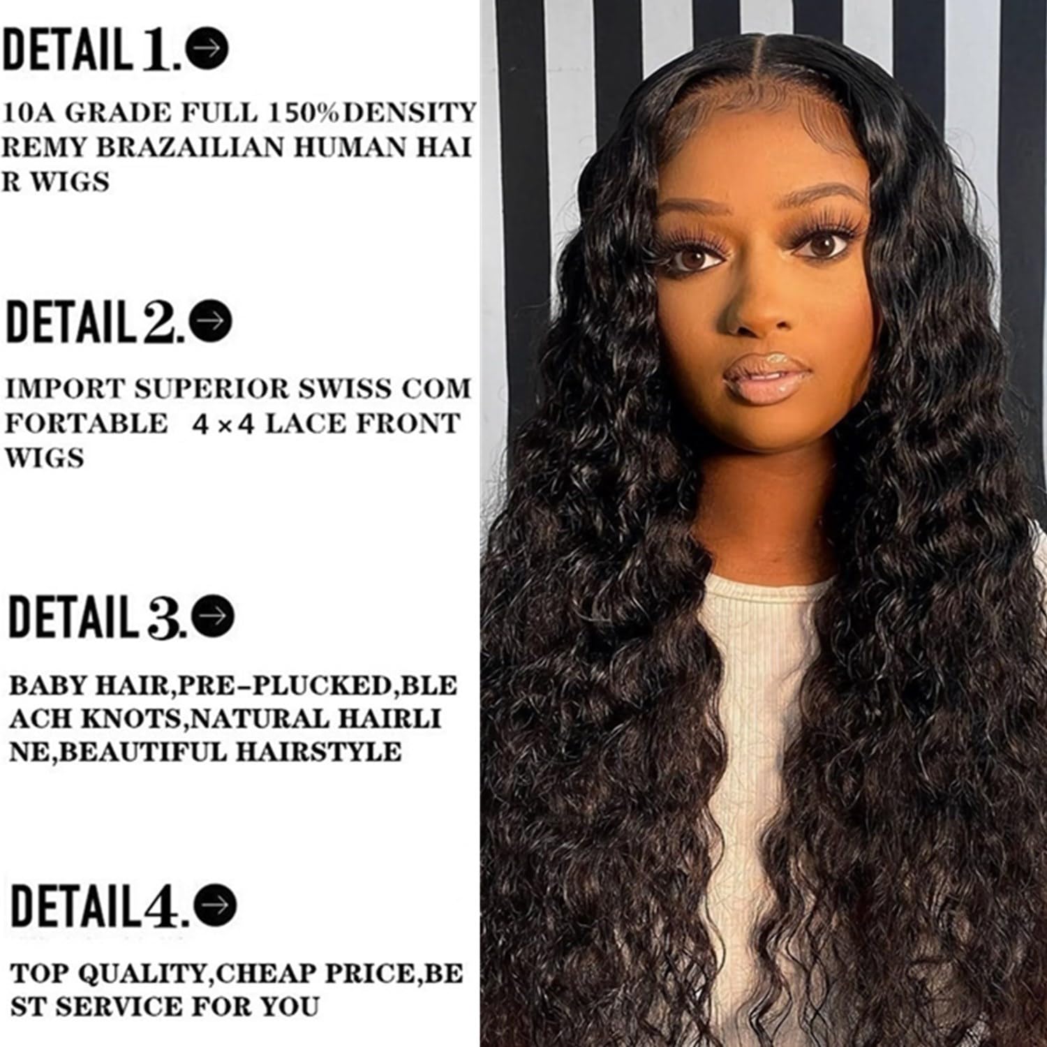 ESIWONHAIR wig with pre-plucked baby hairs for a realistic hairline.
