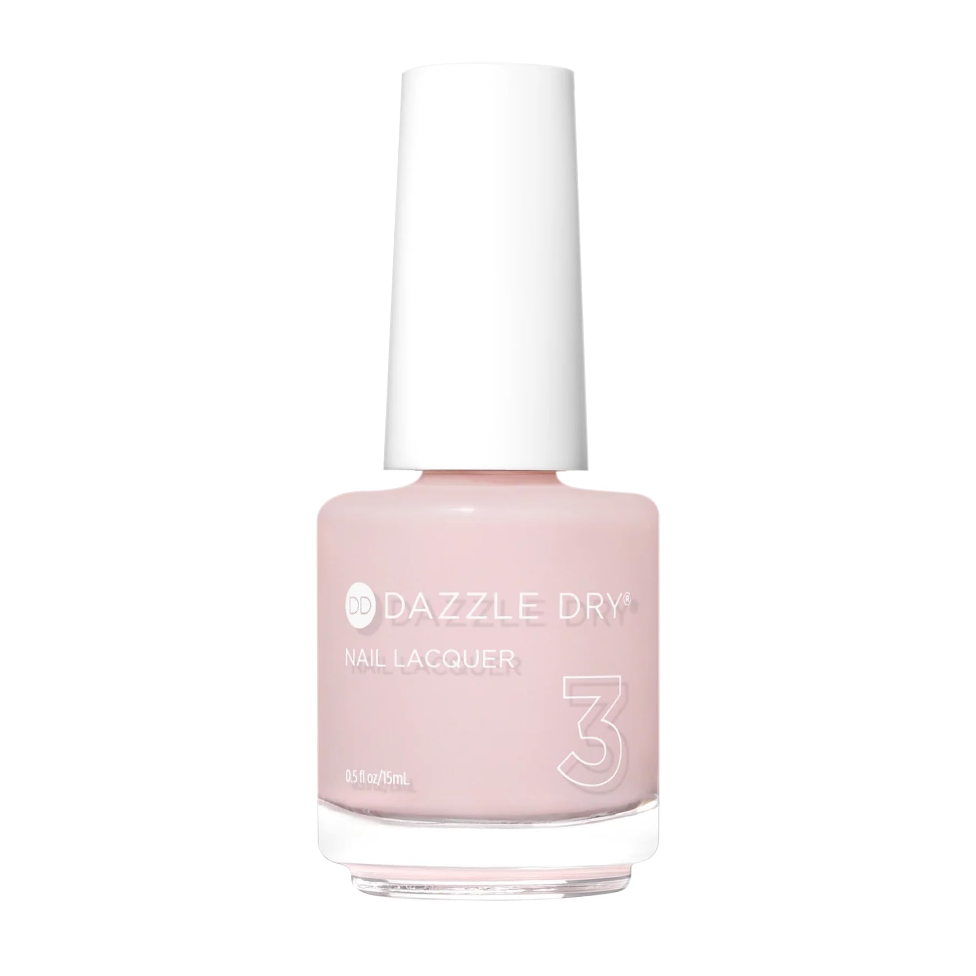 Esmalte Dazzle Dry tono desnudo rosado, acabado suave para uñas discretas.
