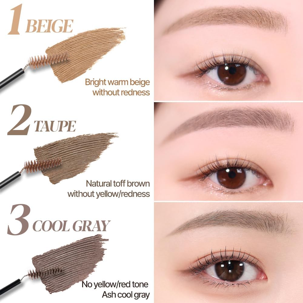 Espoir The Brow Color Fixing Cara cejas naturales sin grumos.