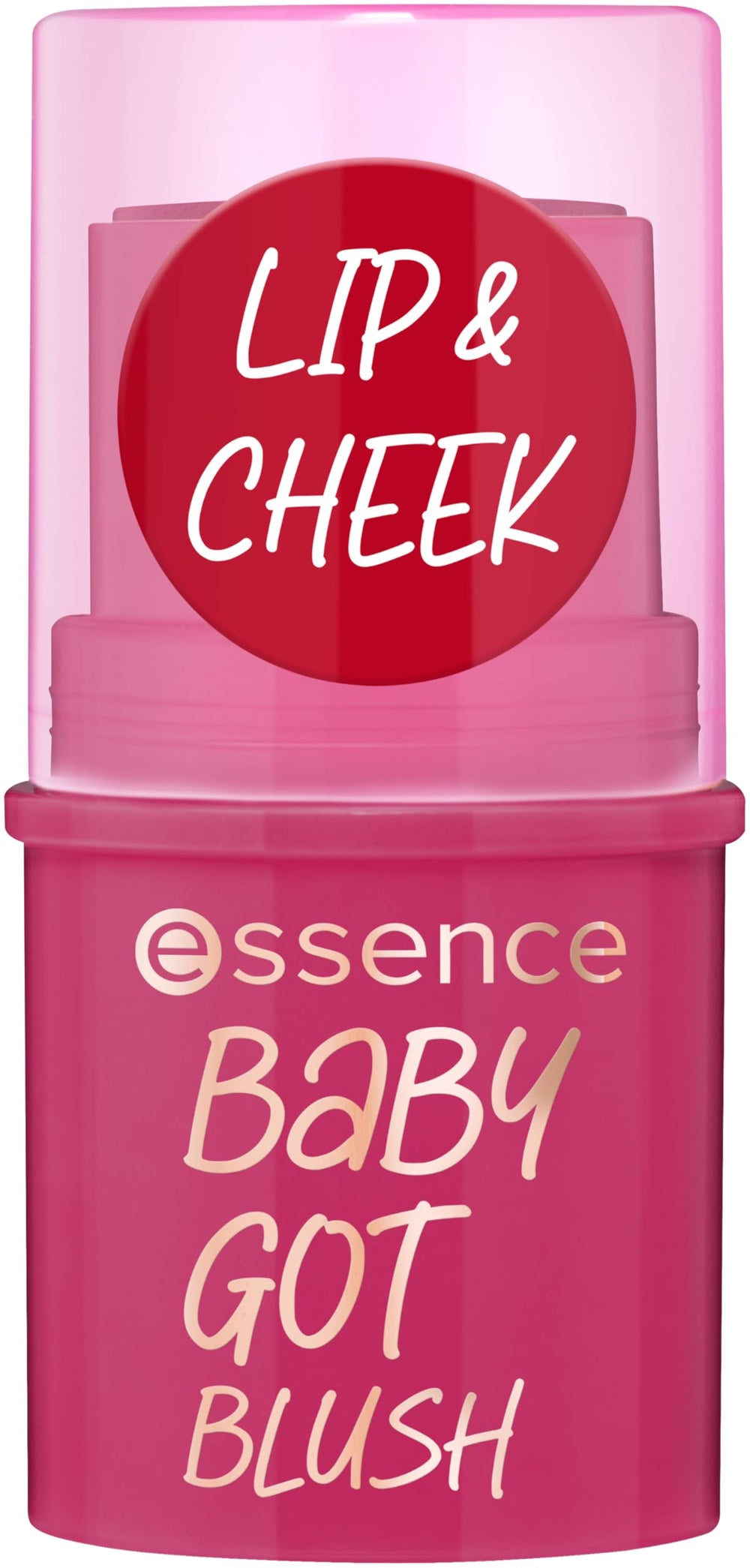 essence Baby Got Blush Stick on cheeks for easy blending