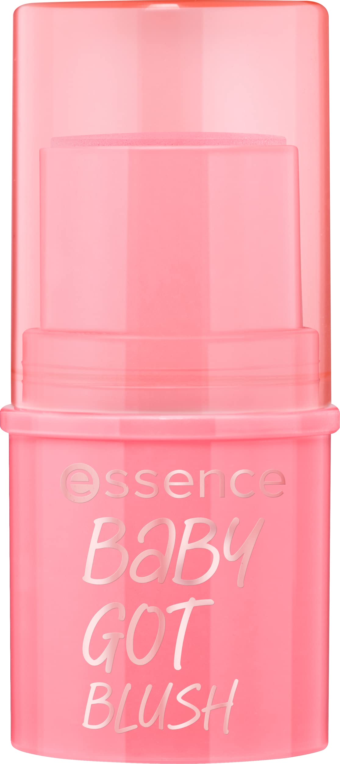 essence Baby Got Blush Stick peach shade swatch on cheek