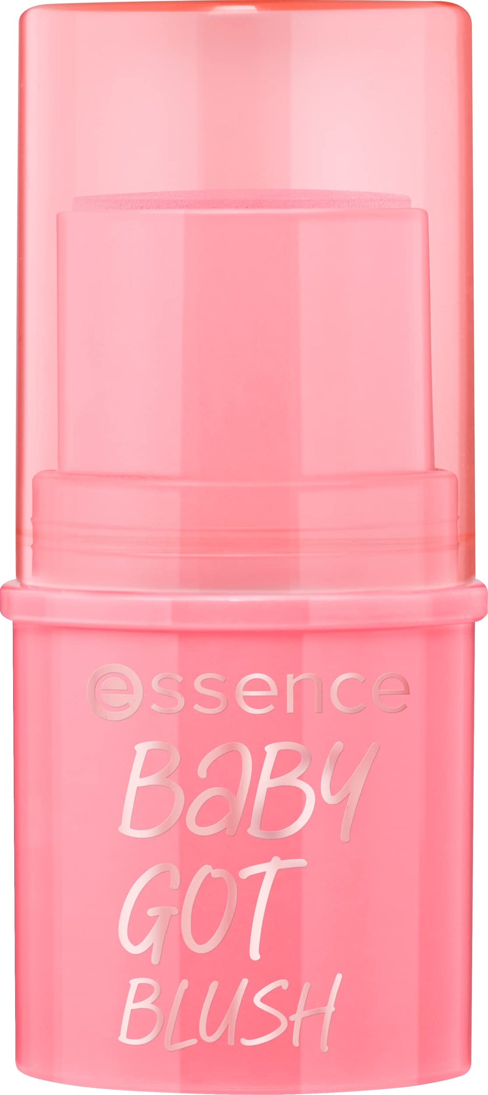 essence Baby Got Blush Stick peach shade swatch on cheek