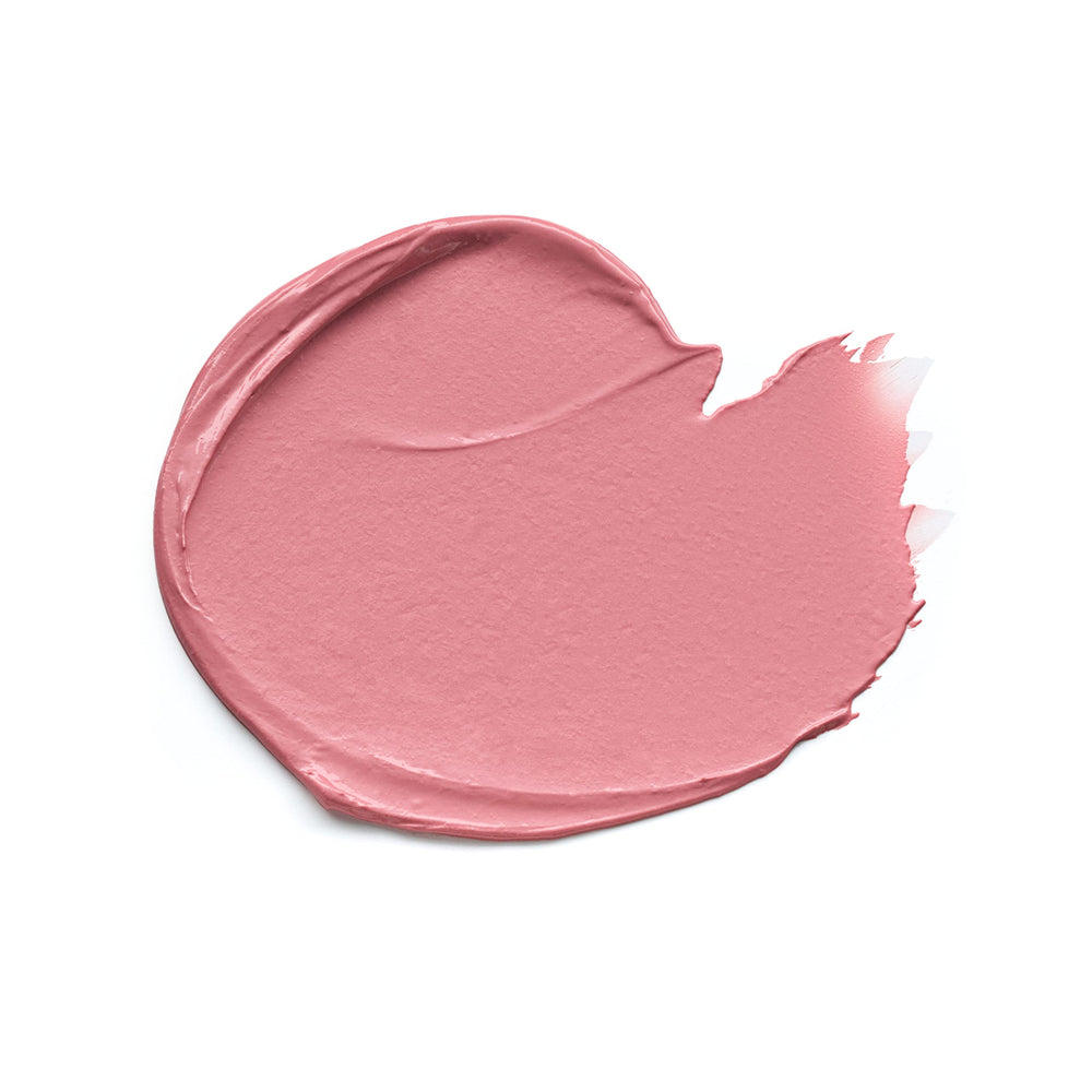 essence Baby Got Blush Stick rose shade swatch with soft glow
