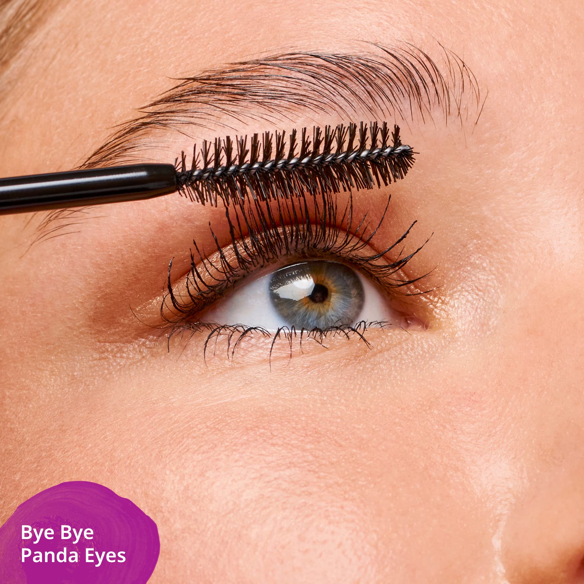 essence Bye Bye Panda Eyes tubing mascara lashes definition emphasizes dramatic yet natural look