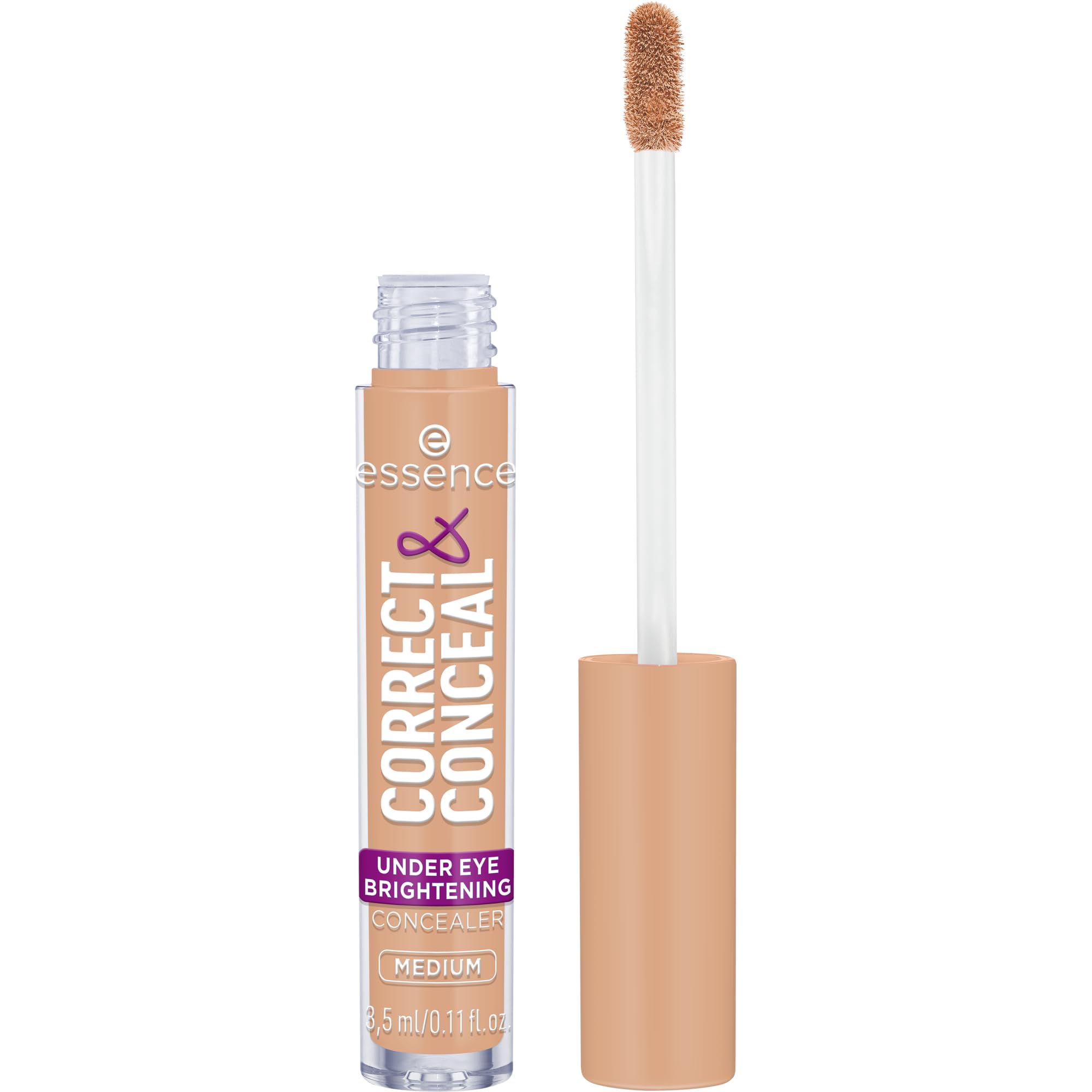 essence Corrector e Iluminador tono durazno nude para ojeras claras.
