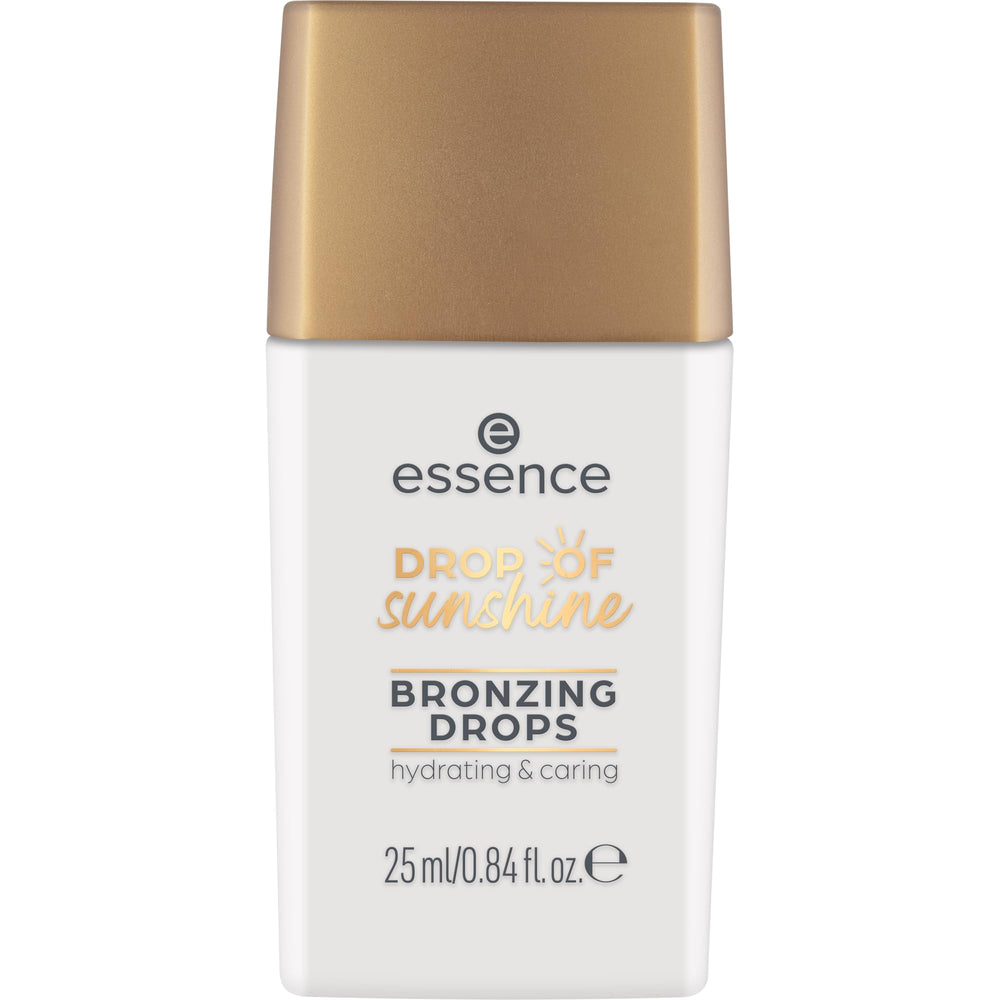 essence Drop of Sunshine Bronzing Drops droplet application showing buildable warmth