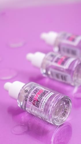 Essence Express Drying Drops on the nail create a smudge-free finish.