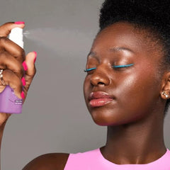 essence Fix & Last spray mist in action delivering even application for natural finish