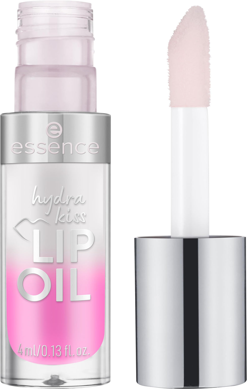 essence Hydra Kiss Lip Oil applies with high-shine finish for a glossy look.