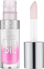 essence Hydra Kiss Lip Oil applies with high-shine finish for a glossy look.