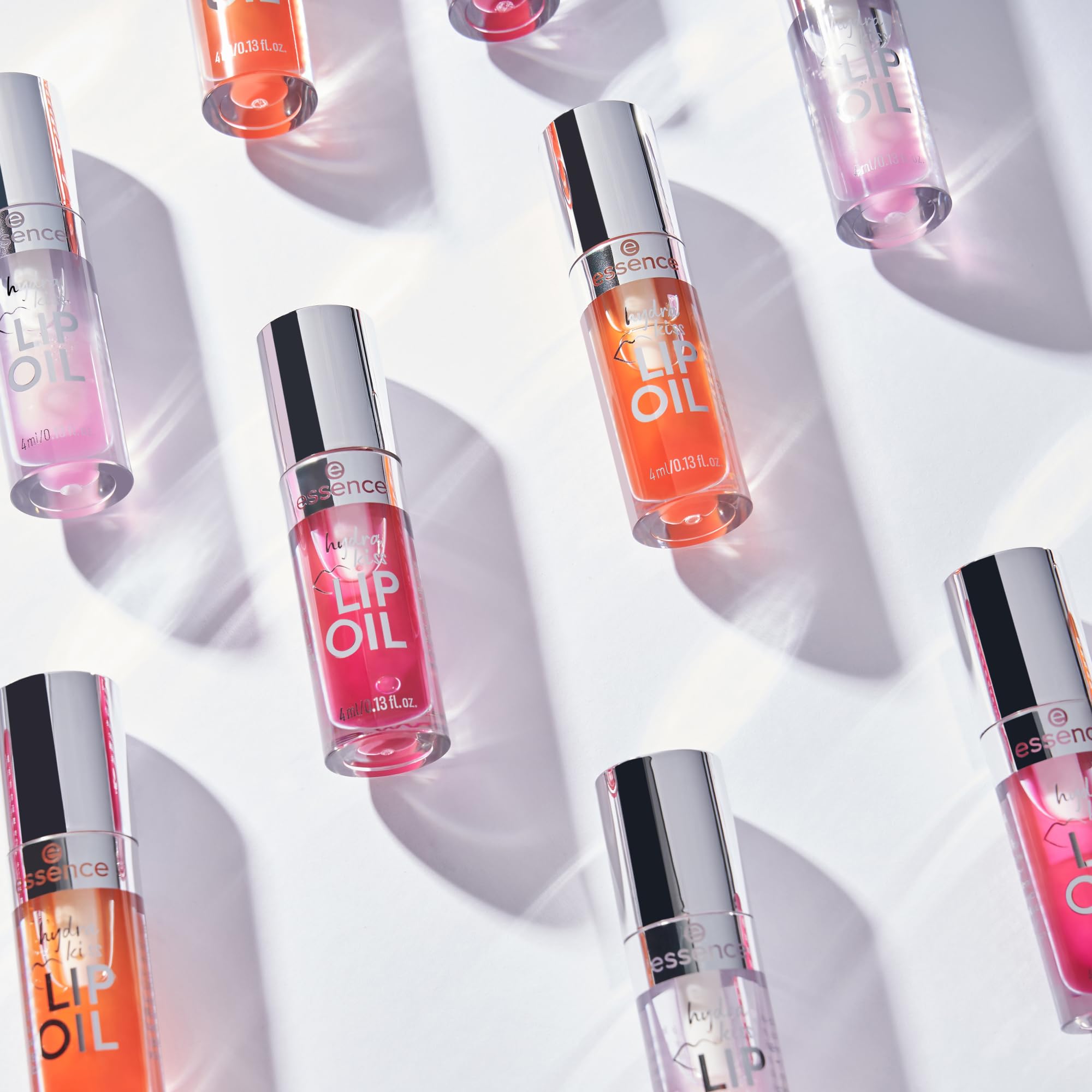 essence Hydra Kiss Lip Oil packaging shows a sleek tube.