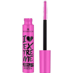 essence I Love Extreme Crazy Volume Mascara wand in motion for drama