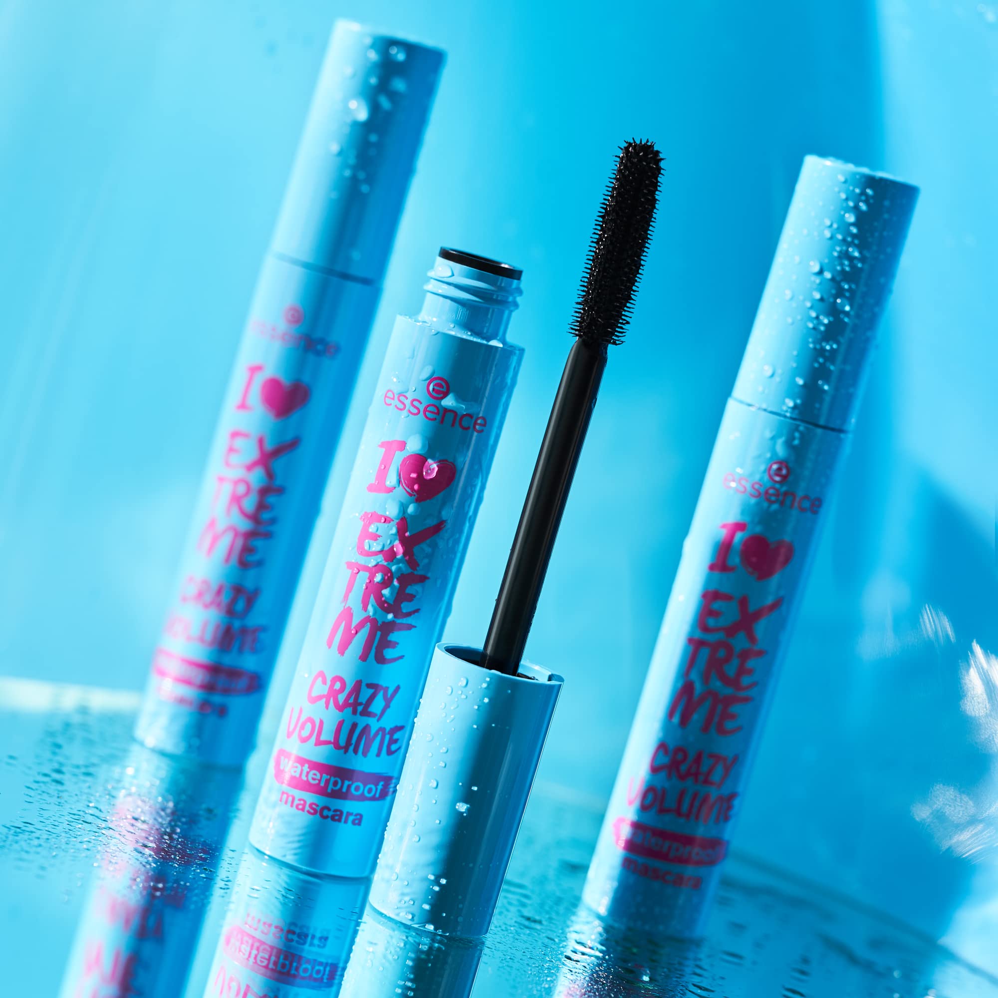essence I Love Extreme waterproof formula stands up to rain or sweat for confident wear.