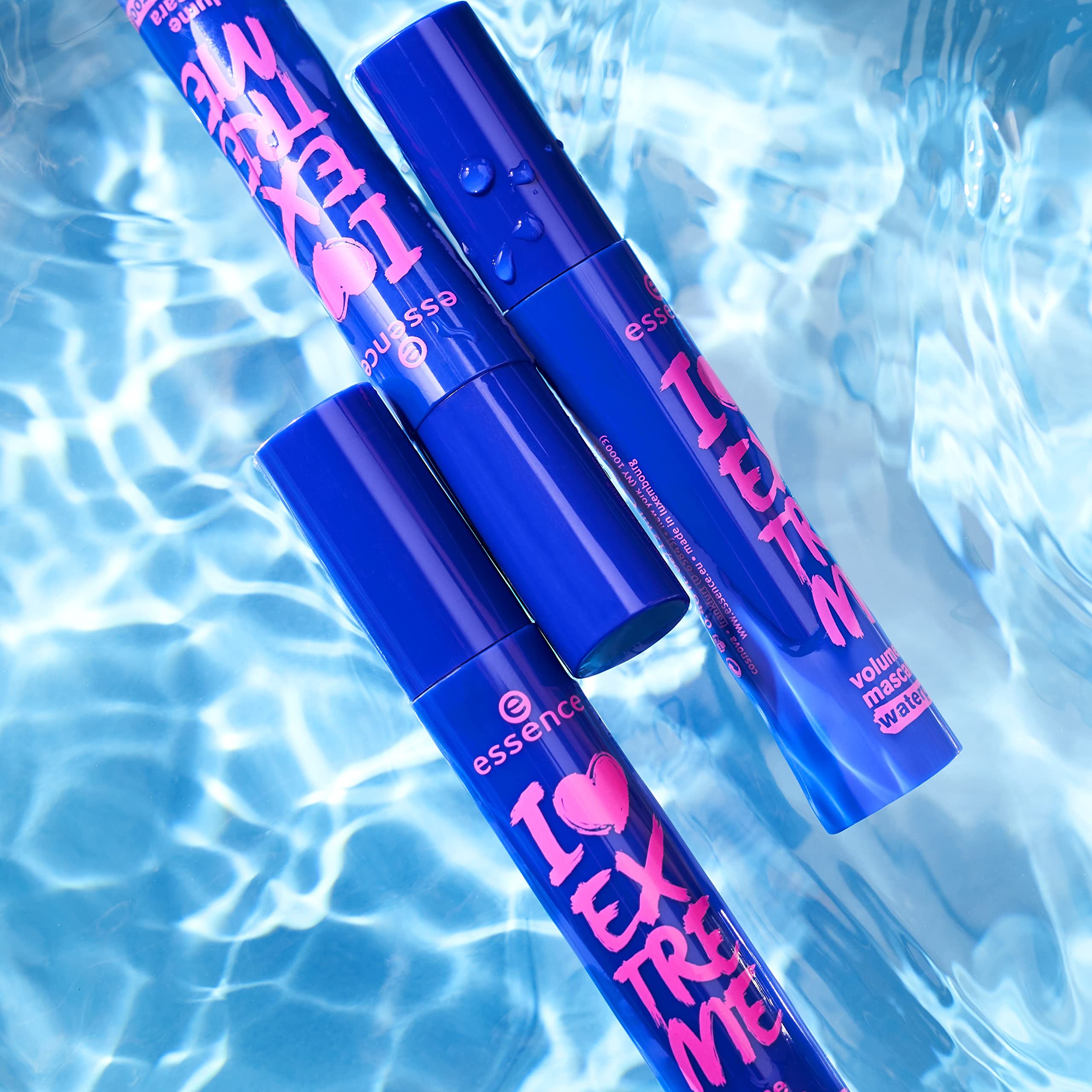 essence I Love Extreme Volume Mascara Waterproof resistant to sweat and tears on lashes