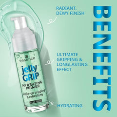 pump-action applicator demonstrated for easy priming before makeup application
