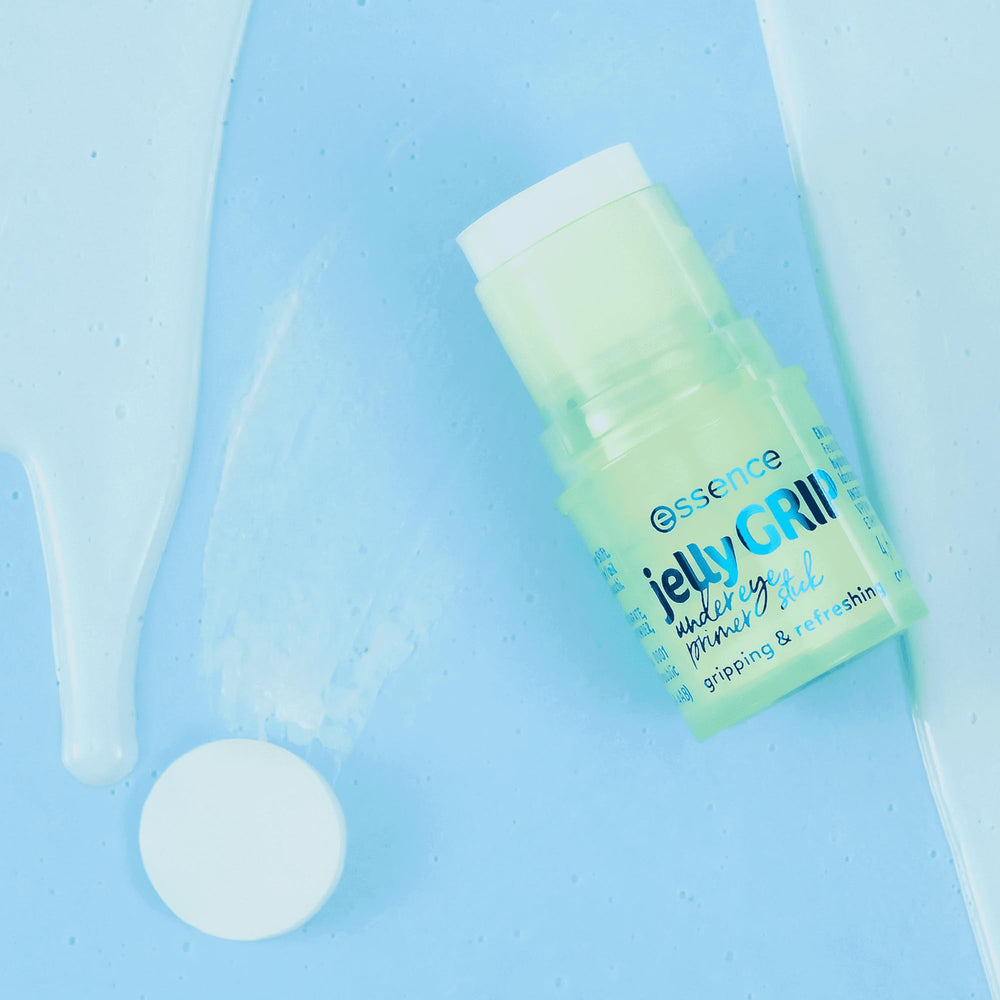 essence Jelly Grip under-eye primer stick free from gluten, parabens, oil, and microplastics.