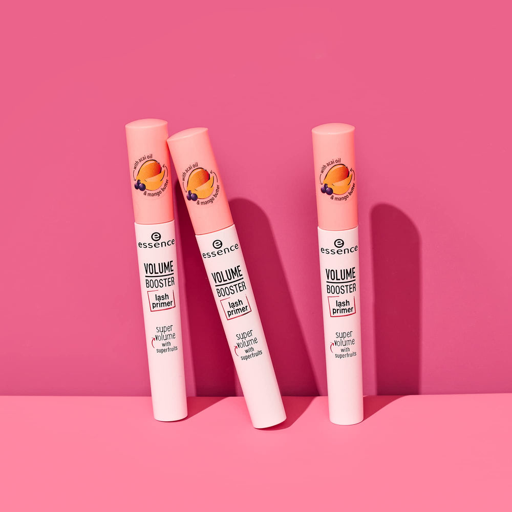 Essence lash-primer paired with mascara for voluminous lashes