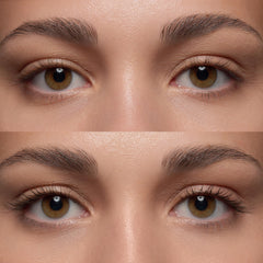 essence Lash Princess Brown applying at lashes shows length and volume.