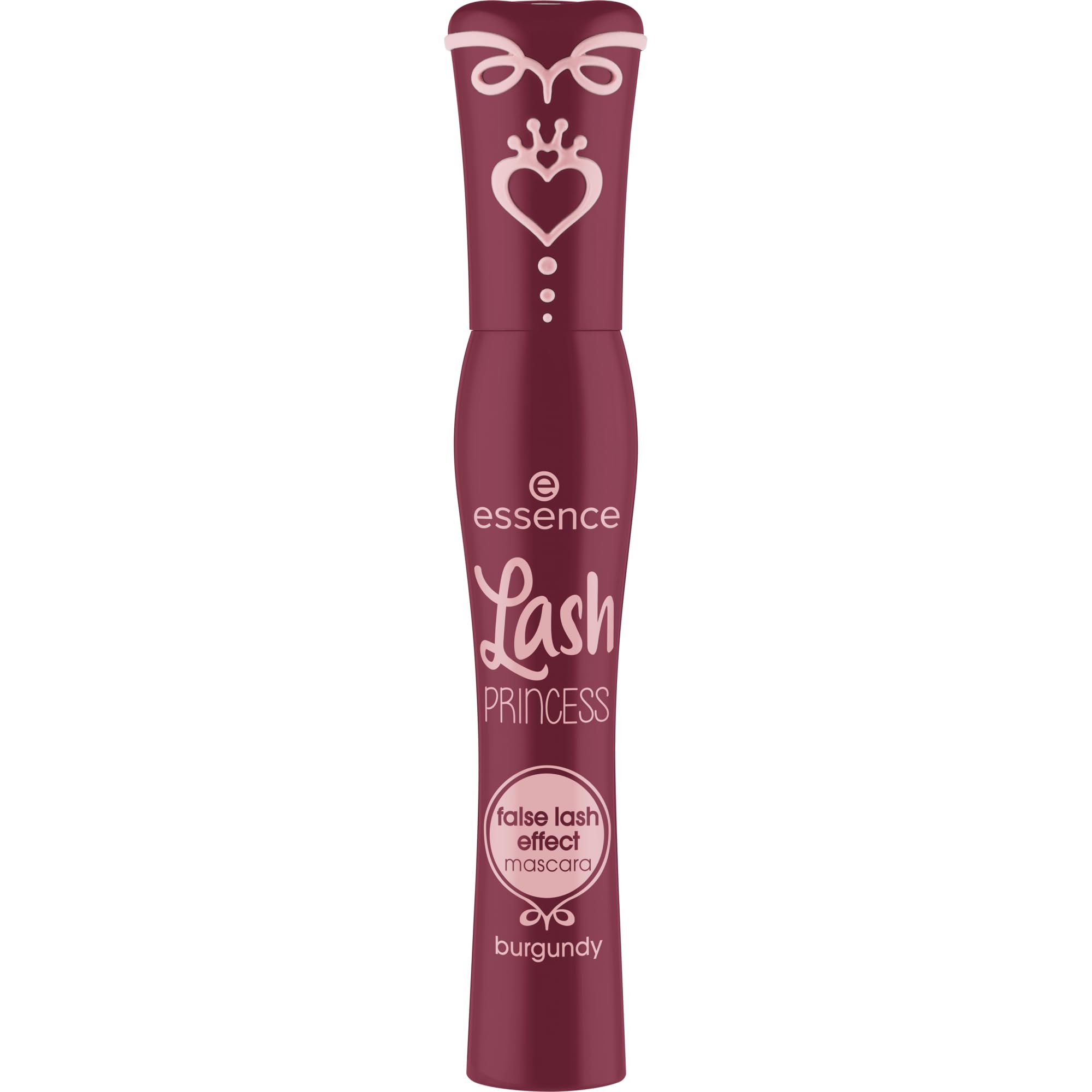 essence Lash Princess Burgundy conic fiber wand demonstrates precise application