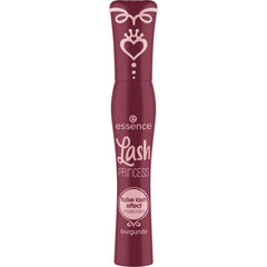 essence Lash Princess Burgundy conic fiber wand demonstrates precise application