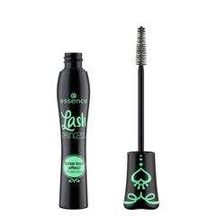Essence Lash Princess mascara brush closeup highlighting voluminous defined lashes.