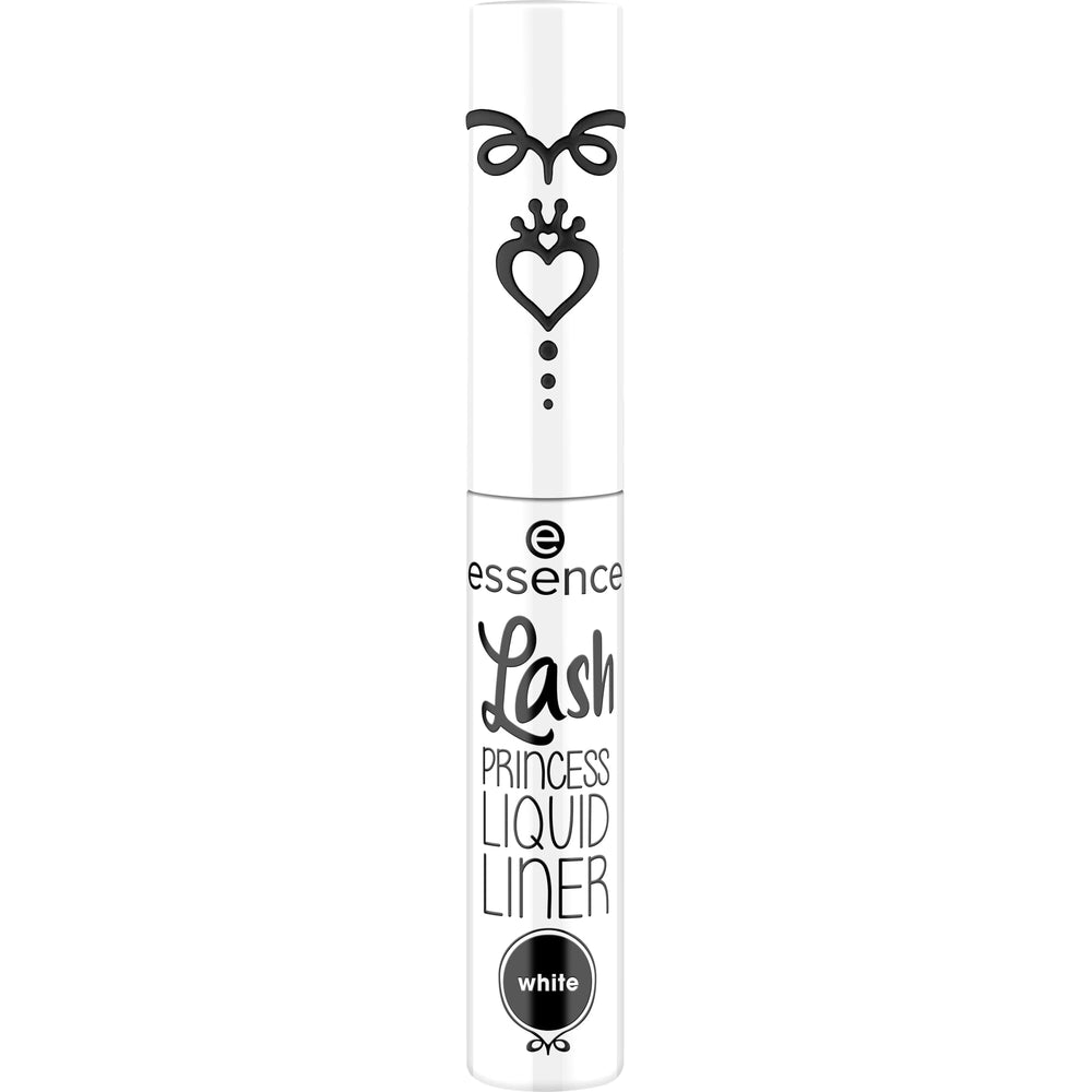 essence Lash Princess Liner White shows ultra-fine brush tip for precision use.