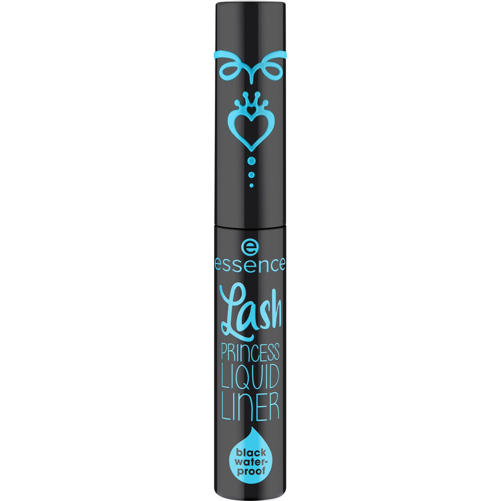 Essence Lash Princess Liquid Liner applicator brush showing ultra-fine tip for definition.